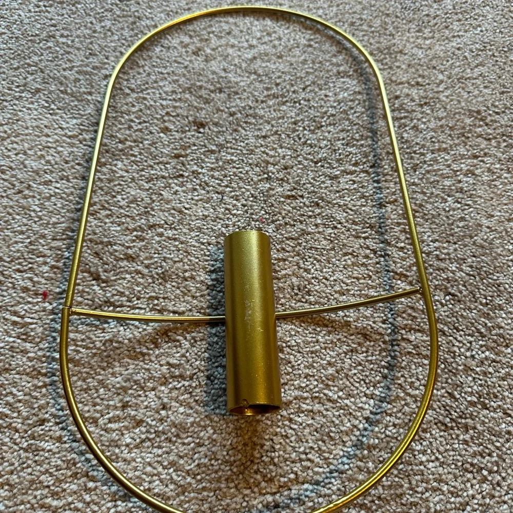Gold Wall-Mounted Flower Tubes Flower Vase - 14.5(h) x 8(w)
